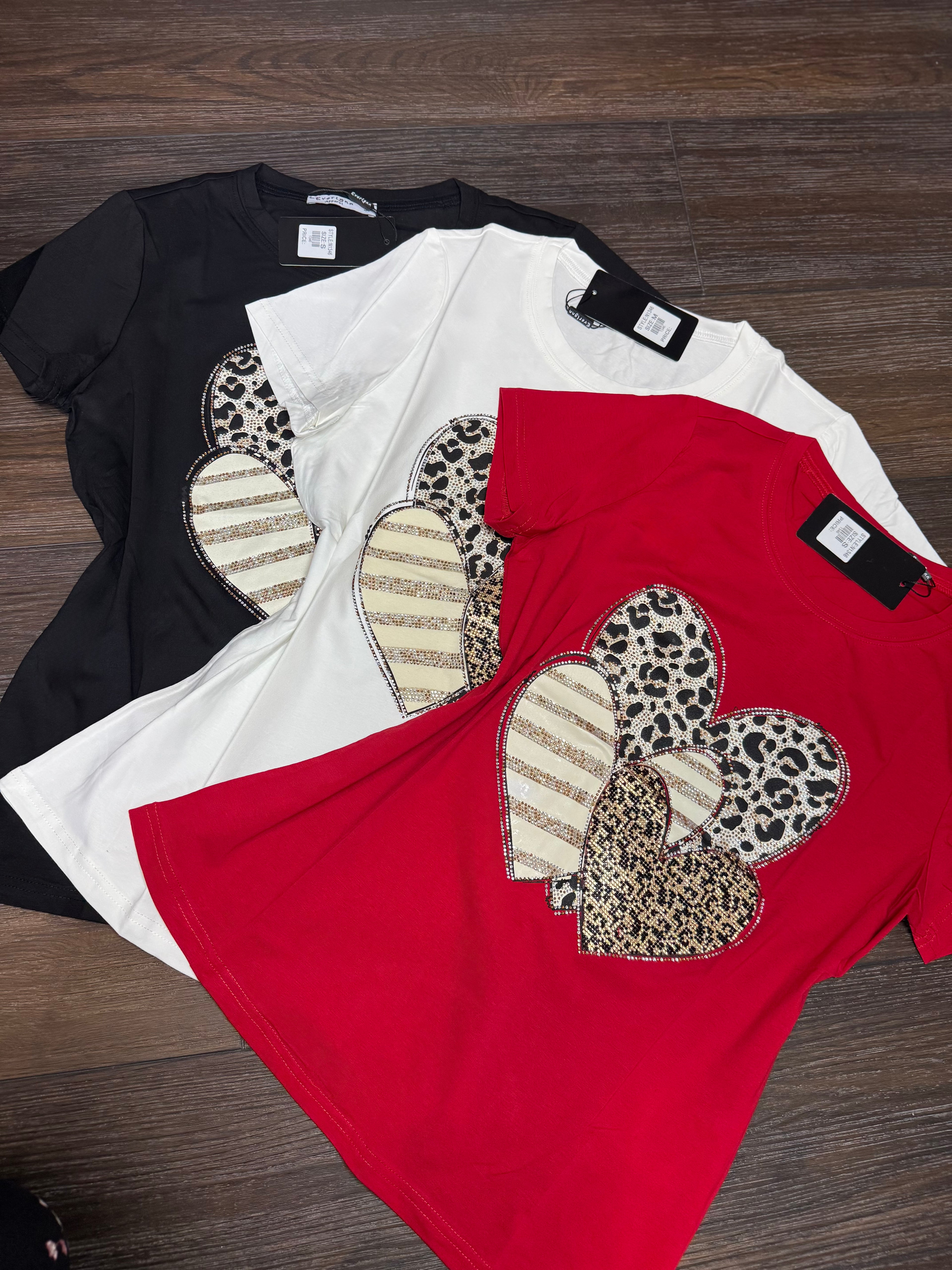 Hearts and Stone Women’s Embroidered Graphic T-Shirt