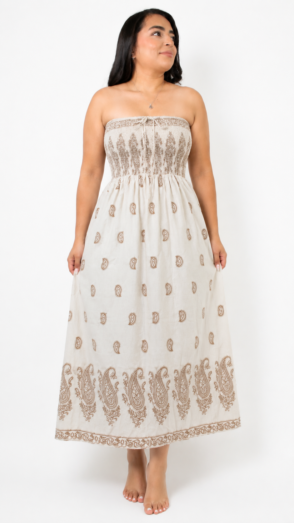Luna Strapless Boho Dress