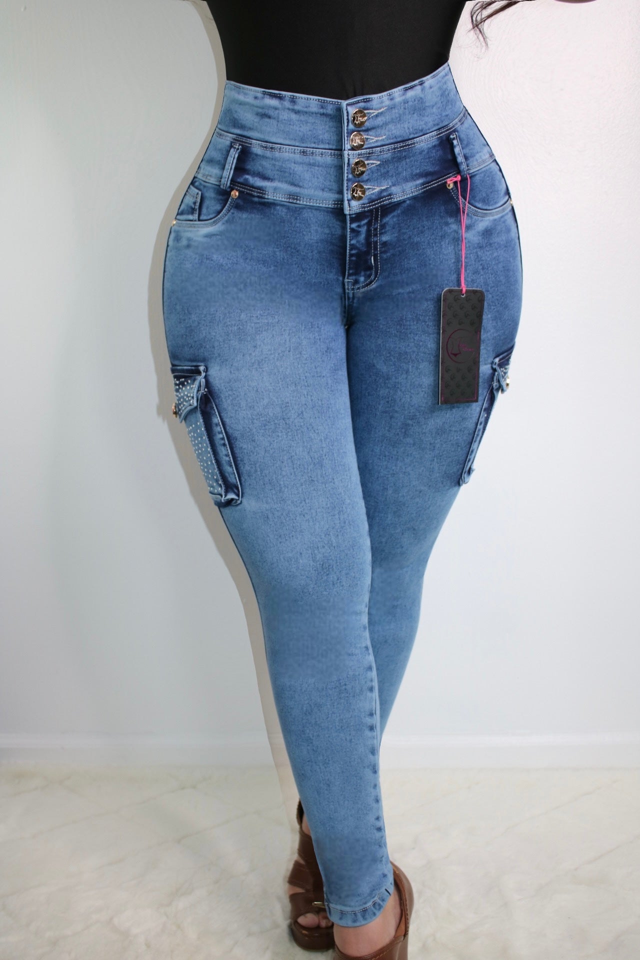 Ref: Arely 2 Colombian Jean with Internal 360 Faja in Waist
