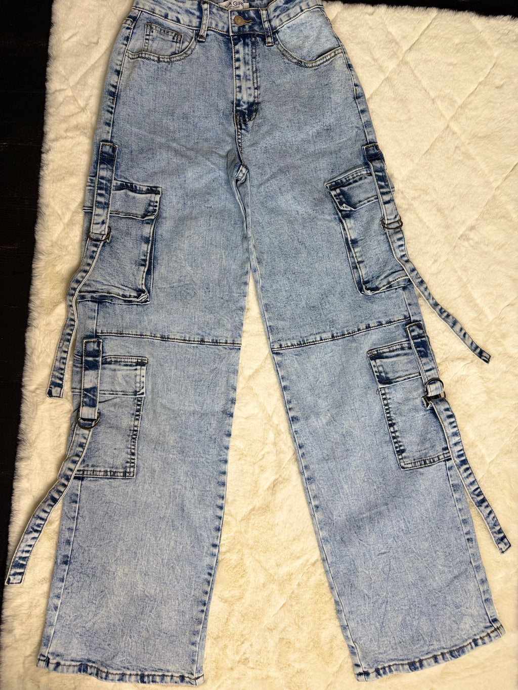 8803-1 Urban Ease Cargo Jeans 👖💙