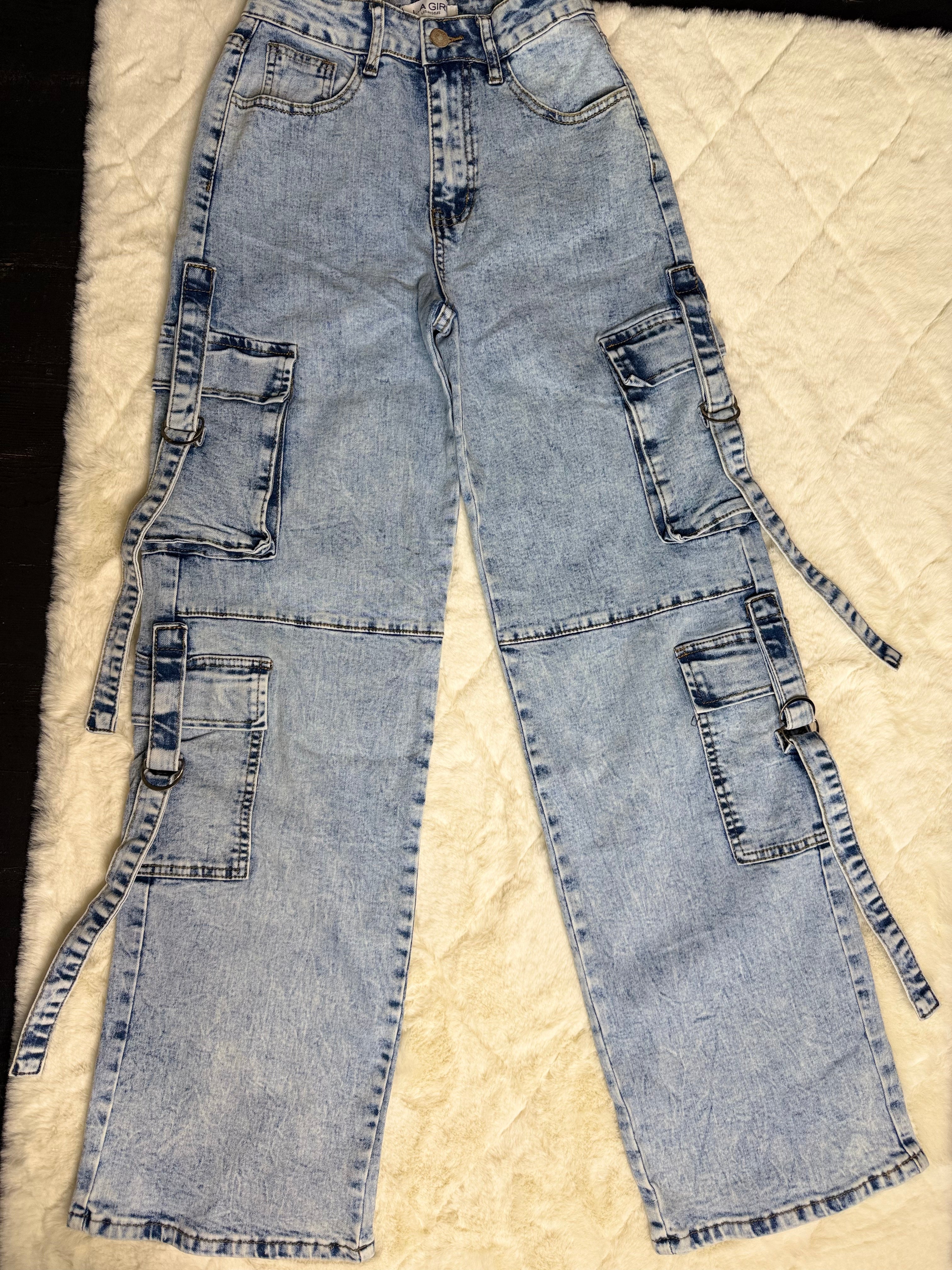 8803-1 Urban Ease Cargo Jeans 👖💙