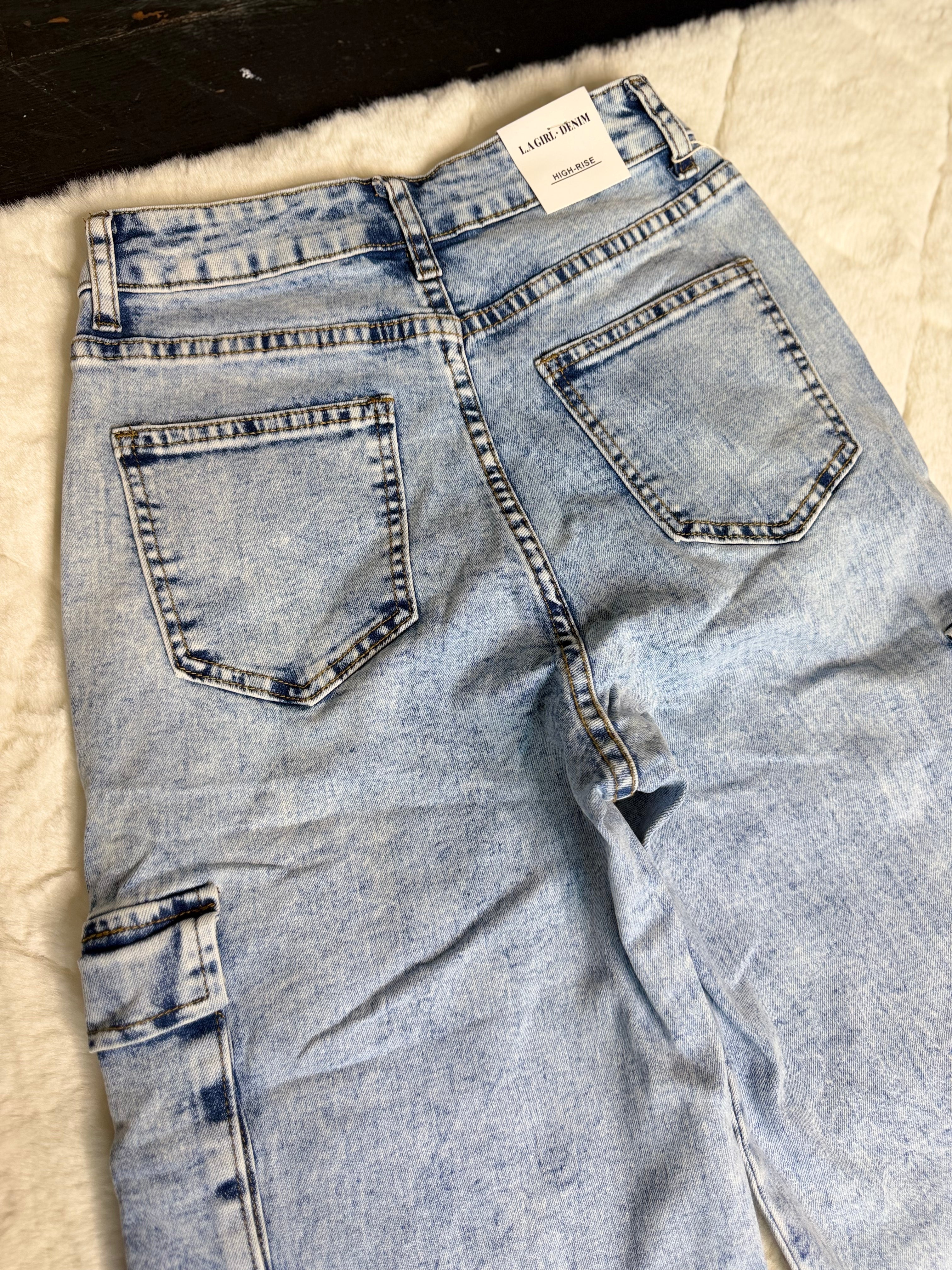 8803-1 Urban Ease Cargo Jeans 👖💙
