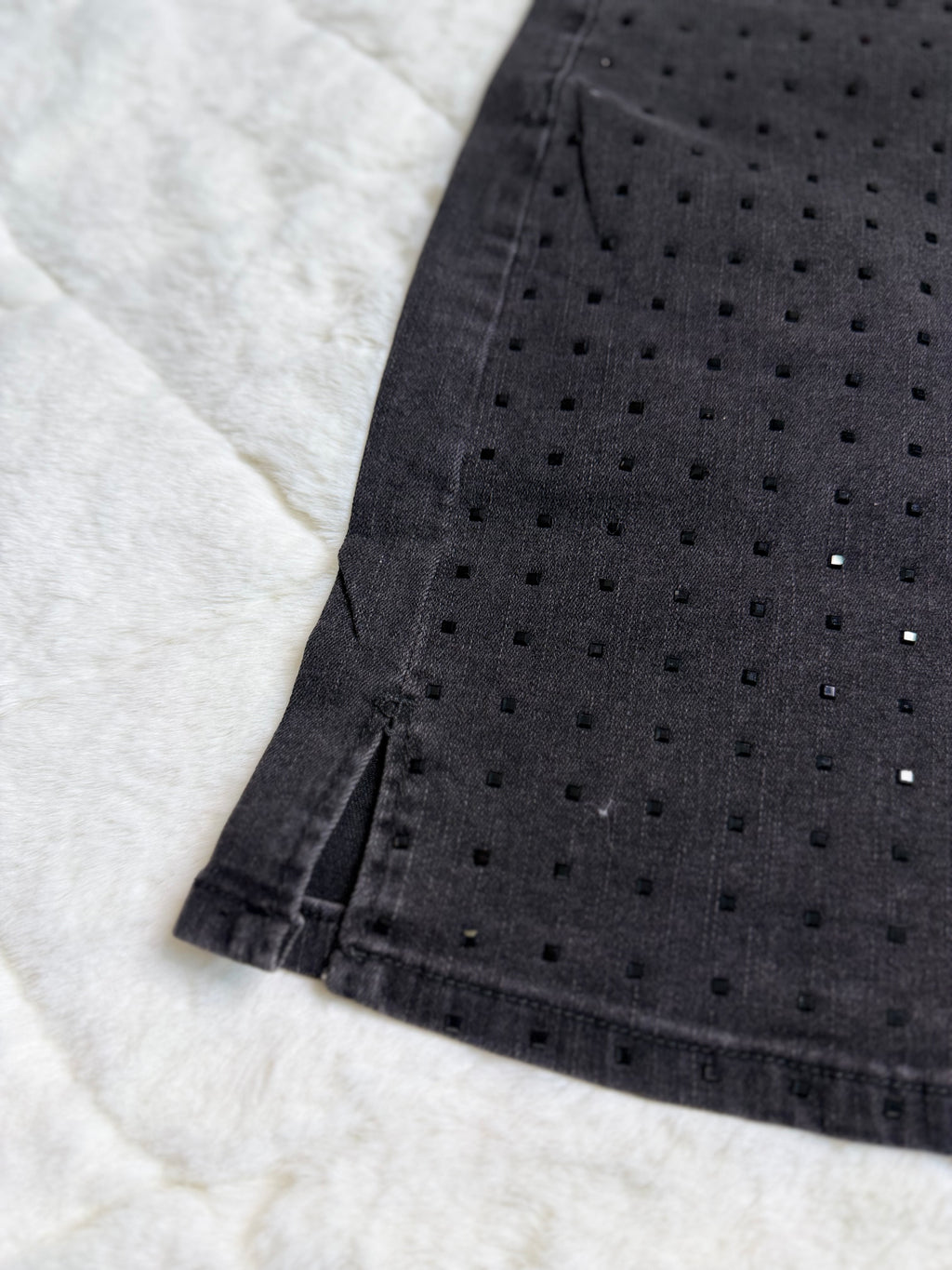 923 Midnight Spark Rhinestone Skirt ✨🖤