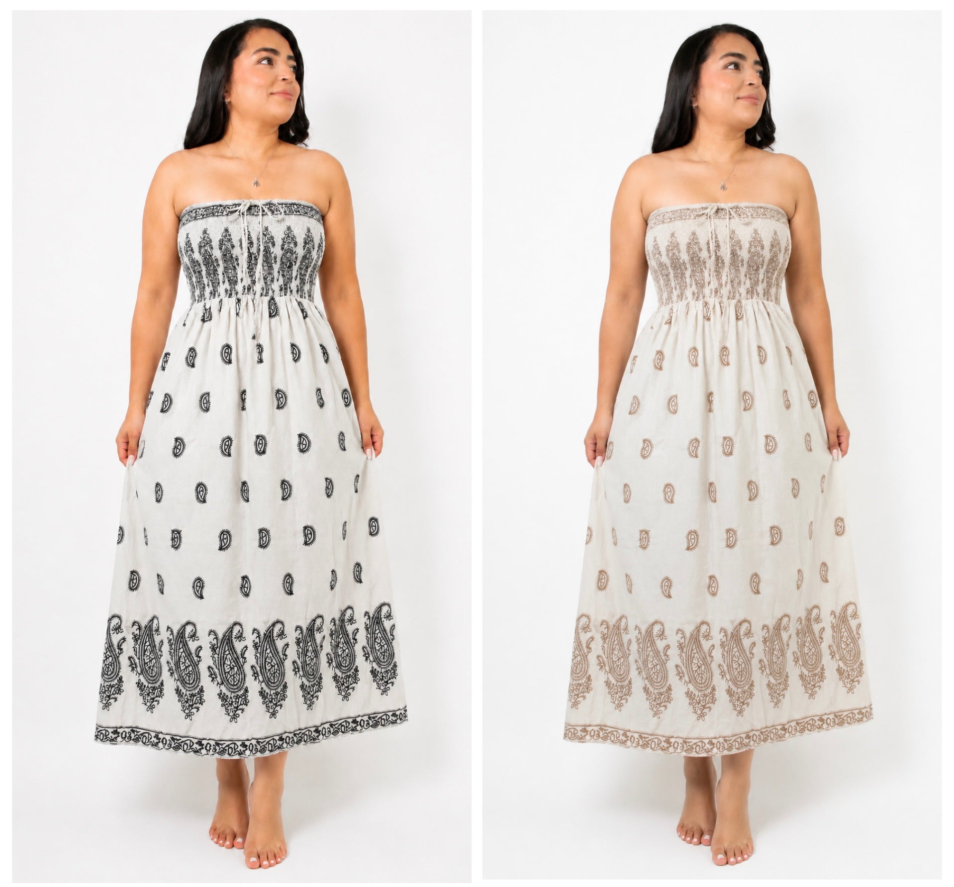 Luna Strapless Boho Dress