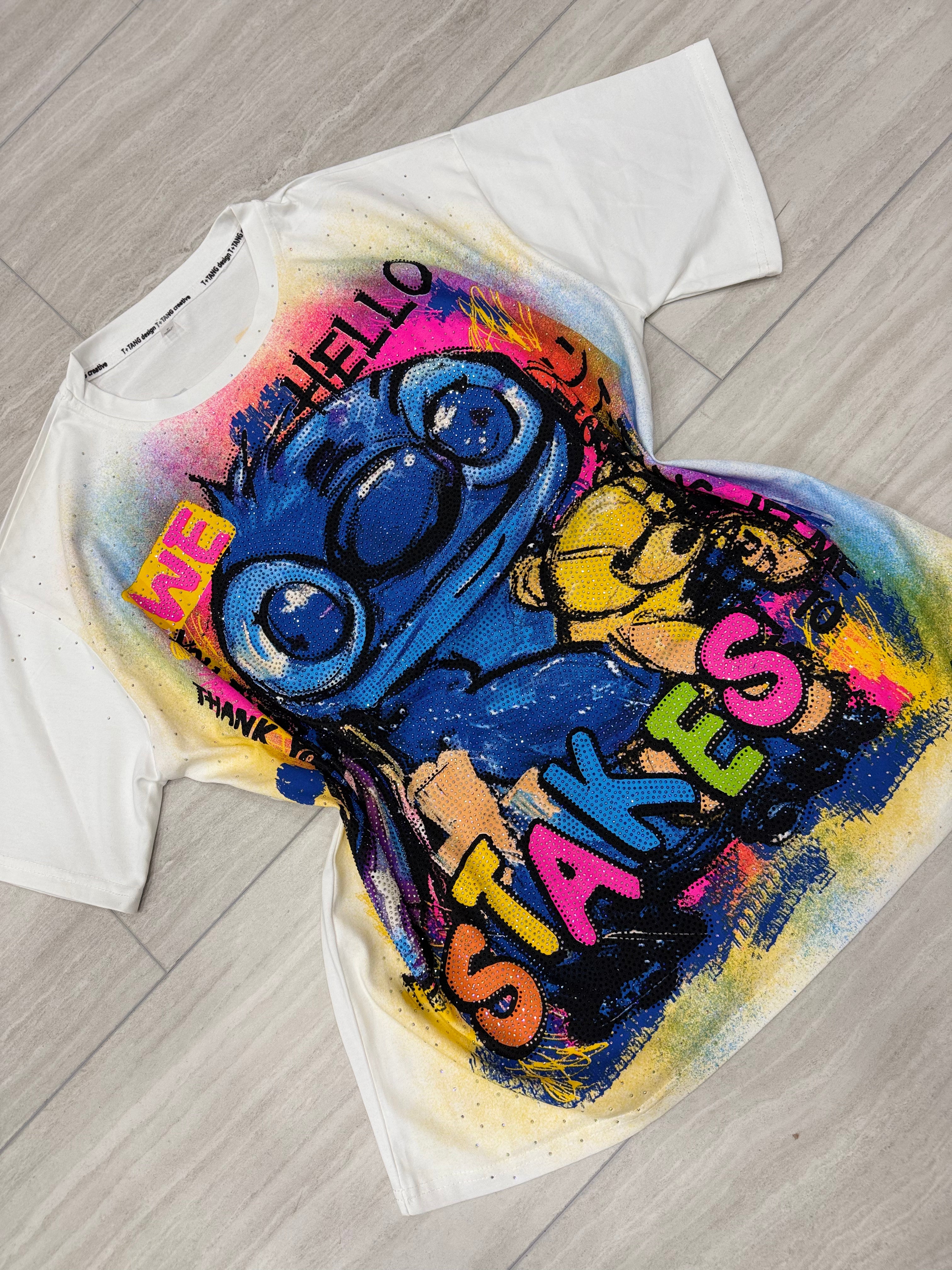 Orejon Oversize T-Shirts with stones
