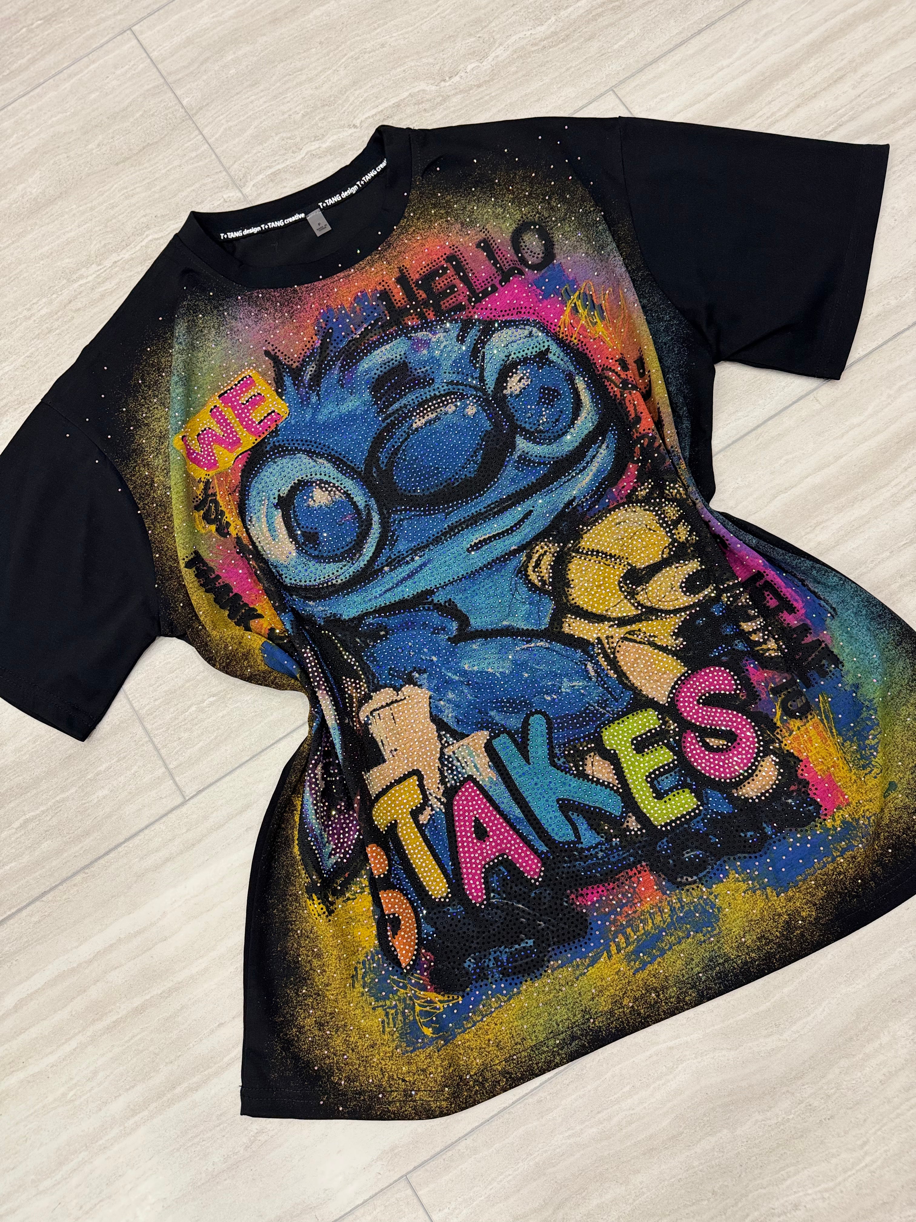 Orejon Oversize T-Shirts with stones