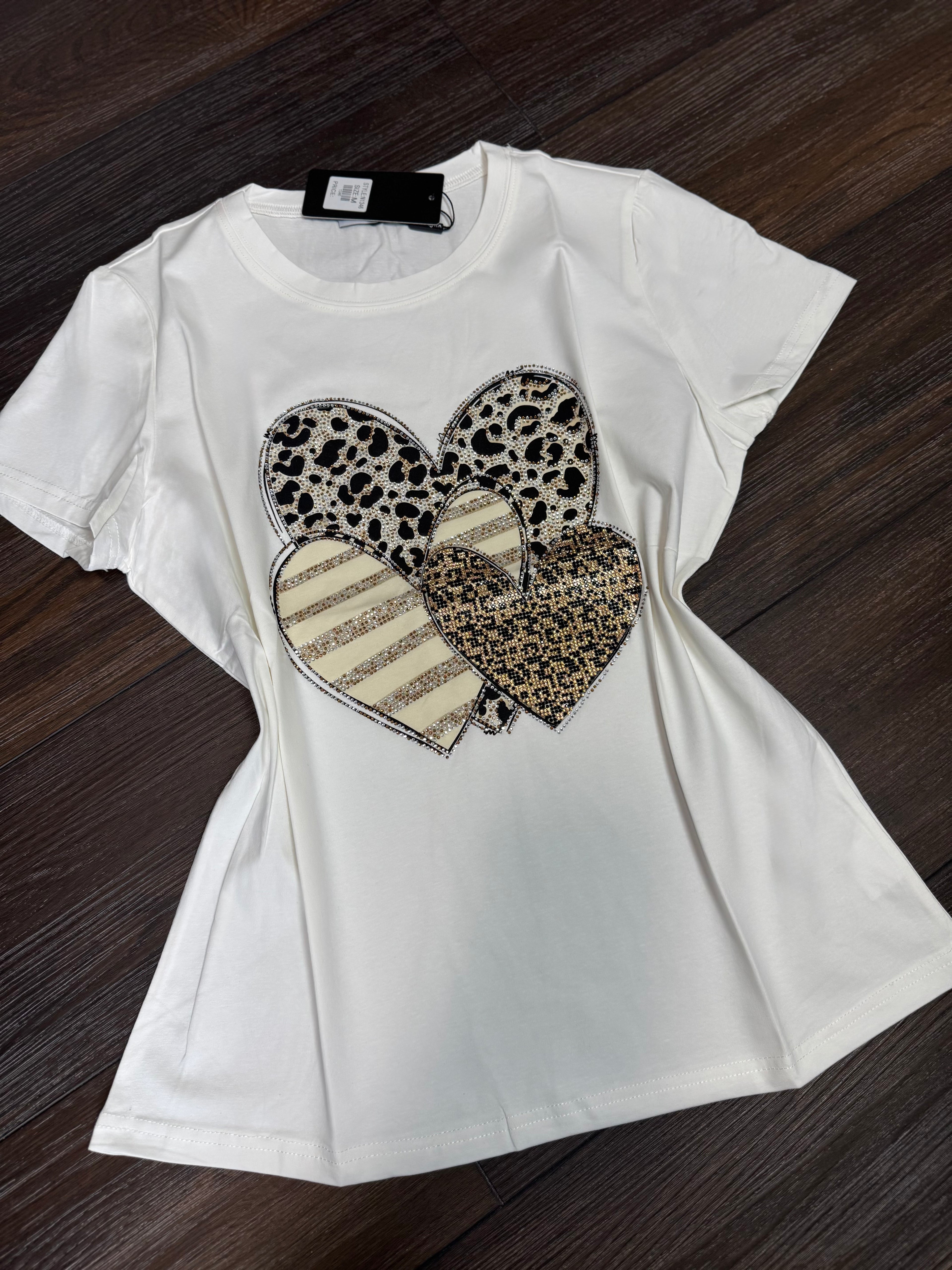 Hearts and Stone Women’s Embroidered Graphic T-Shirt