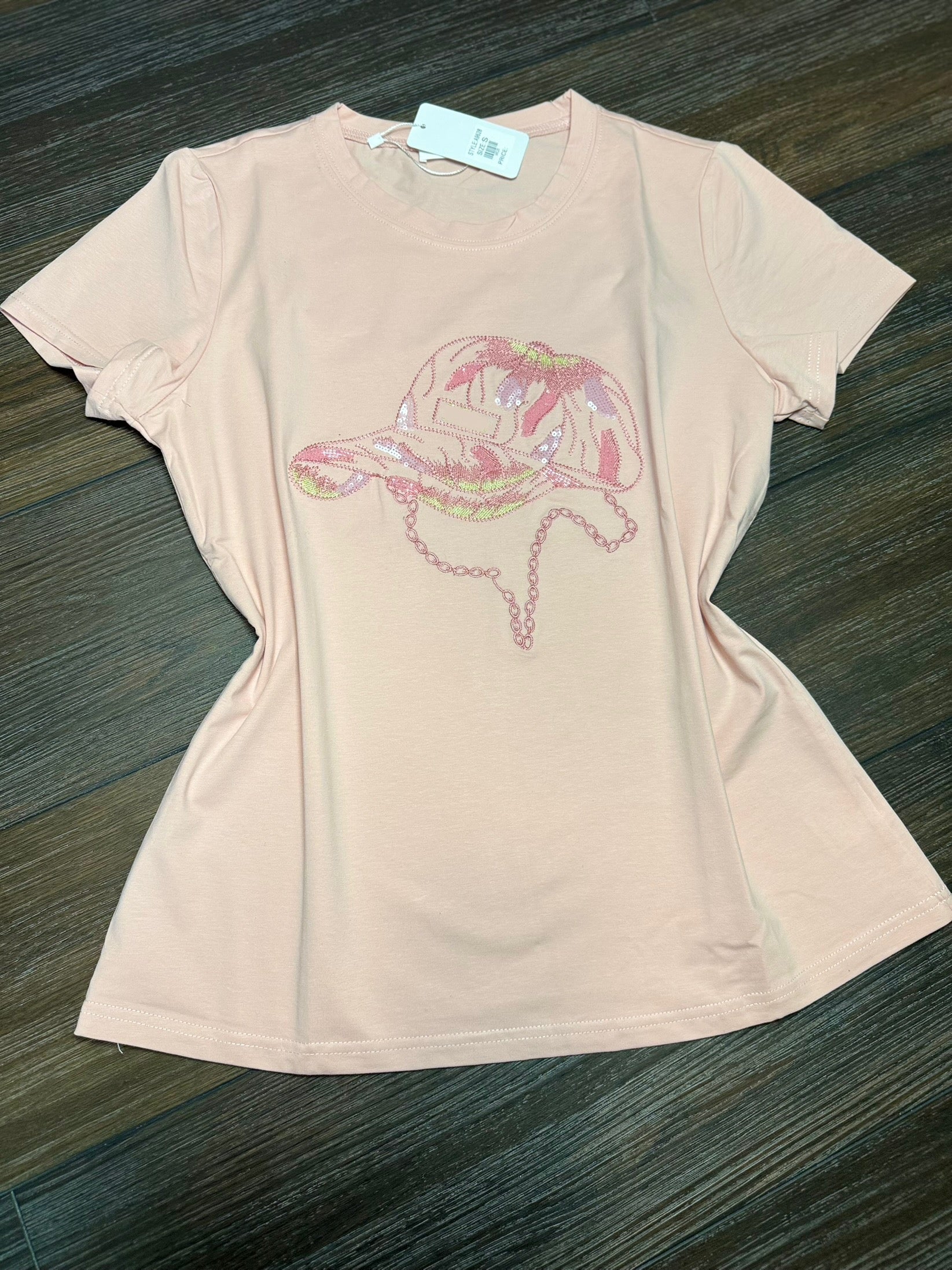 Hat Casual Graphic Embroidered T-Shirt