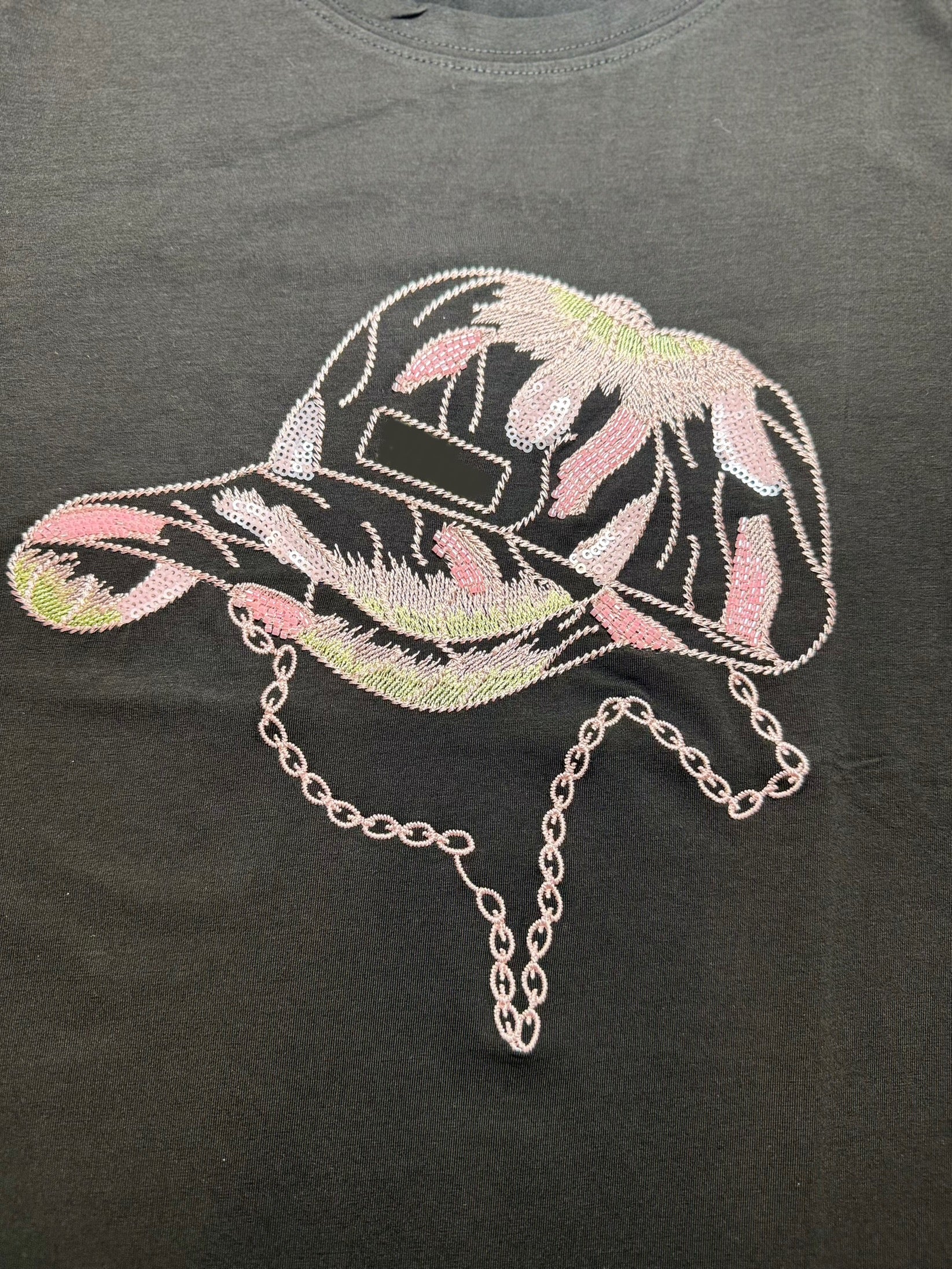 Hat Casual Graphic Embroidered T-Shirt