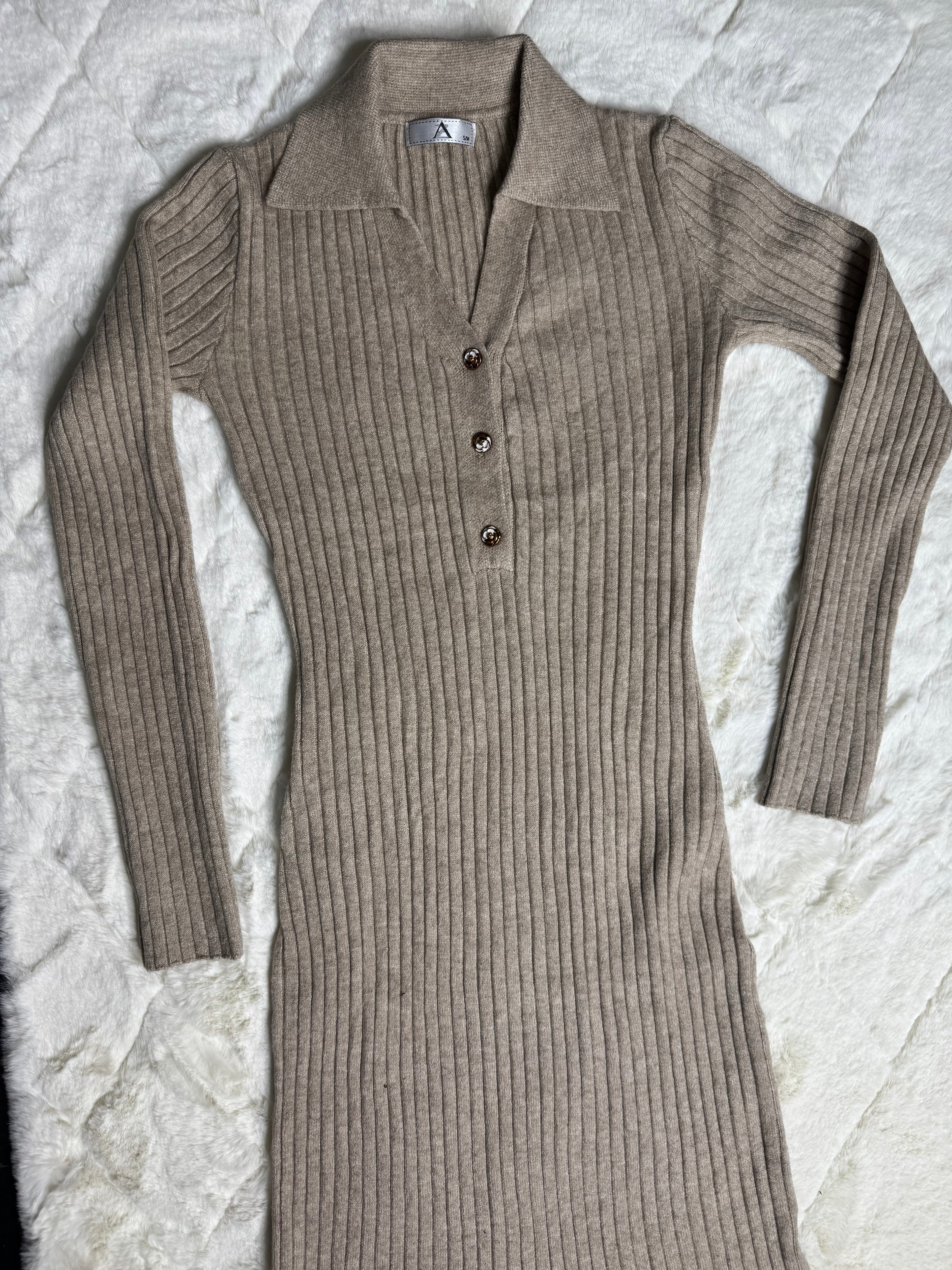 Autumn Fireside Knit Dress